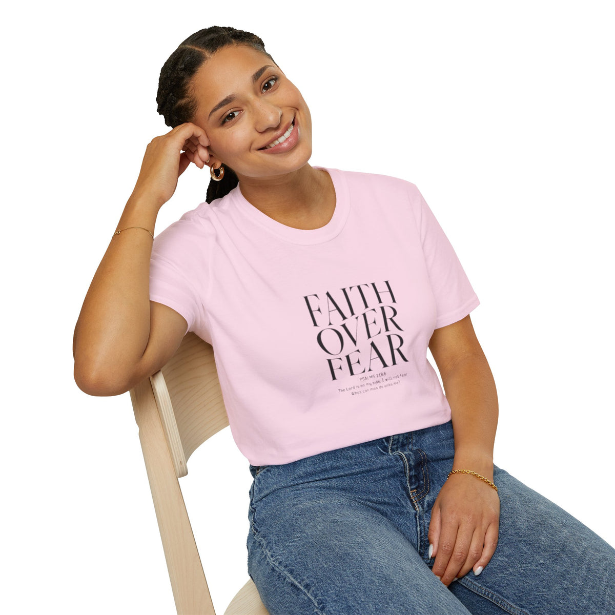 Faith Over Fear Unisex Softstyle T-Shirt | Inspirational Tee, Casual Wear, Gift for Friends, Positive Vibes, Everyday Comfort