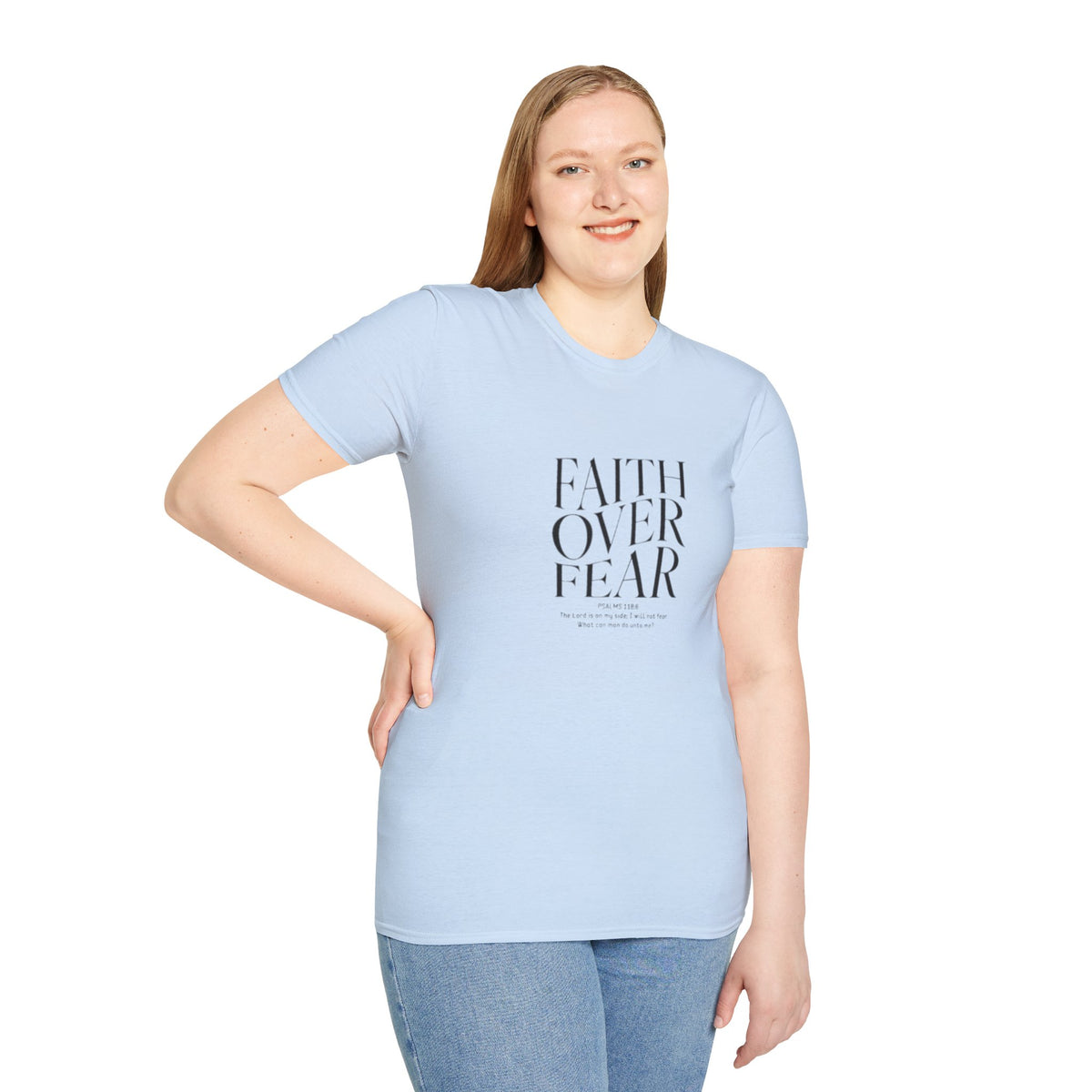 Faith Over Fear Unisex Softstyle T-Shirt | Inspirational Tee, Casual Wear, Gift for Friends, Positive Vibes, Everyday Comfort