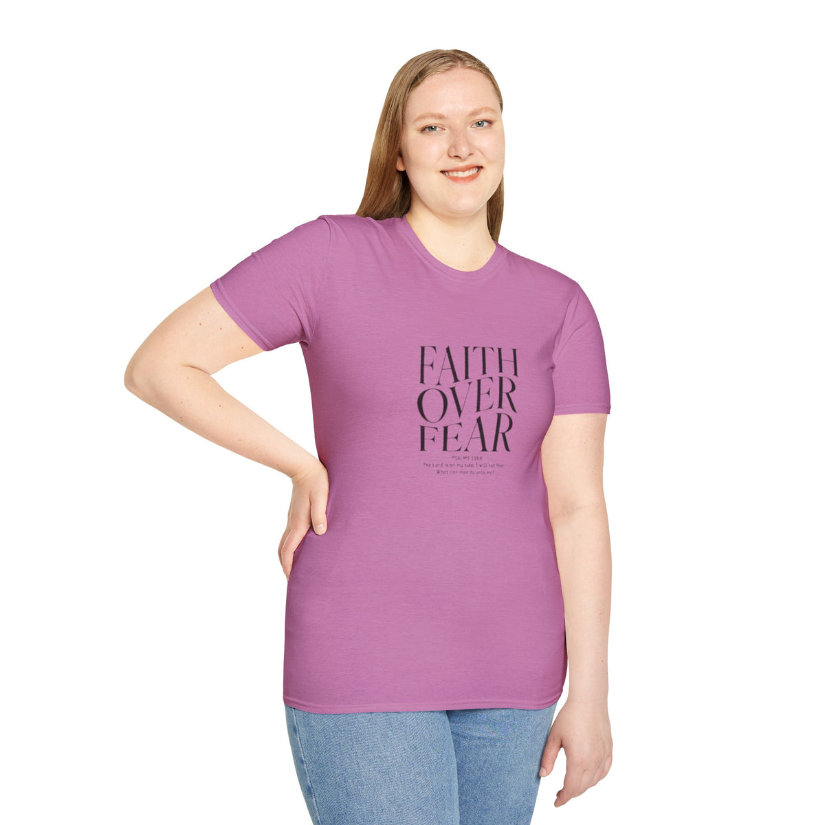 Faith Over Fear Unisex Softstyle T-Shirt | Inspirational Tee, Casual Wear, Gift for Friends, Positive Vibes, Everyday Comfort