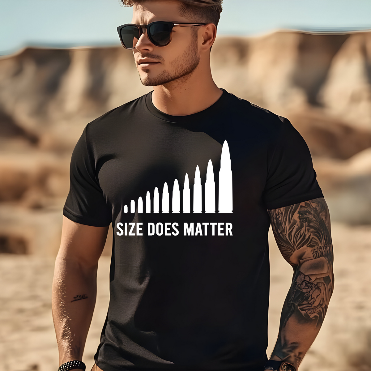 2nd Amendment Inspired Size Matters Men’s T-Shirt