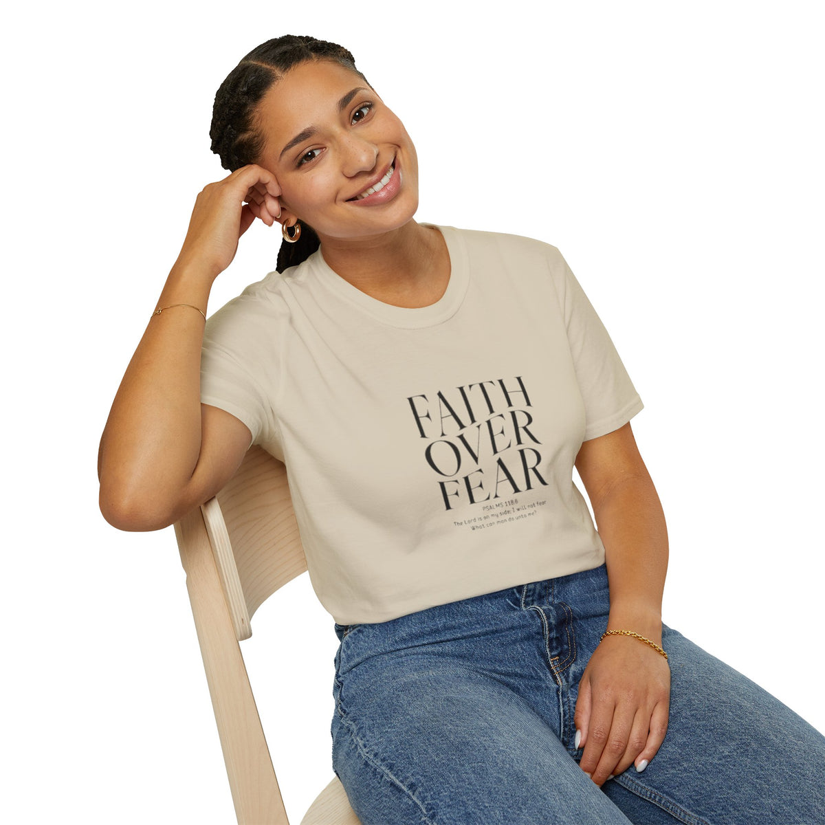 Faith Over Fear Unisex Softstyle T-Shirt | Inspirational Tee, Casual Wear, Gift for Friends, Positive Vibes, Everyday Comfort