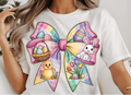 Colorful Easter Coquette Bow T-Shirt
