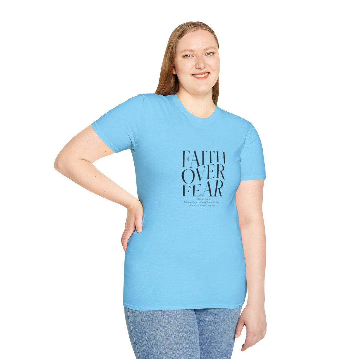 Faith Over Fear Unisex Softstyle T-Shirt | Inspirational Tee, Casual Wear, Gift for Friends, Positive Vibes, Everyday Comfort