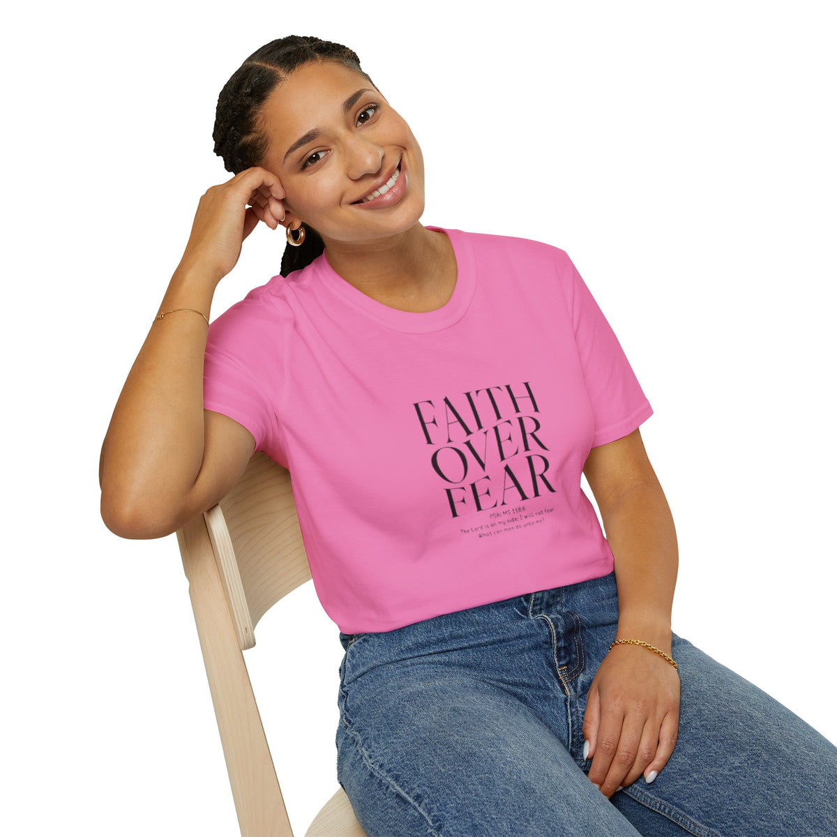 Faith Over Fear Unisex Softstyle T-Shirt | Inspirational Tee, Casual Wear, Gift for Friends, Positive Vibes, Everyday Comfort