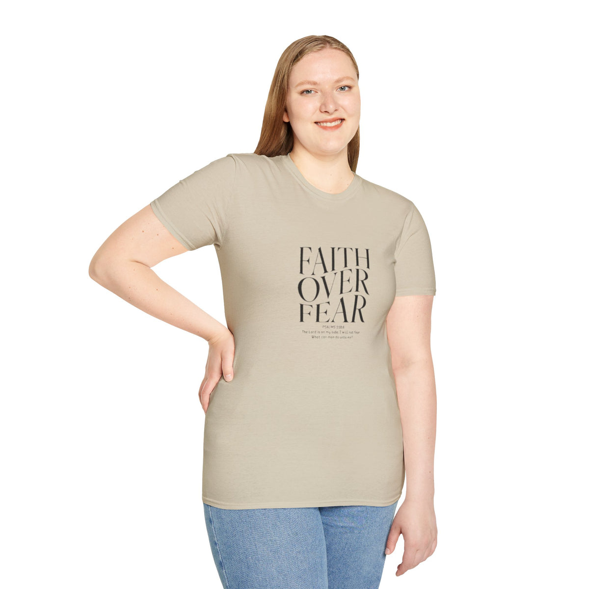 Faith Over Fear Unisex Softstyle T-Shirt | Inspirational Tee, Casual Wear, Gift for Friends, Positive Vibes, Everyday Comfort
