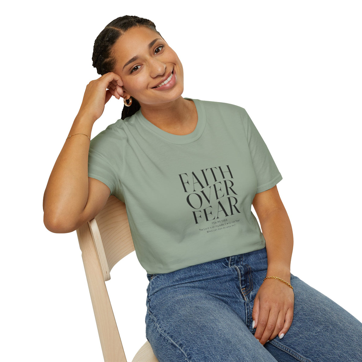 Faith Over Fear Unisex Softstyle T-Shirt | Inspirational Tee, Casual Wear, Gift for Friends, Positive Vibes, Everyday Comfort