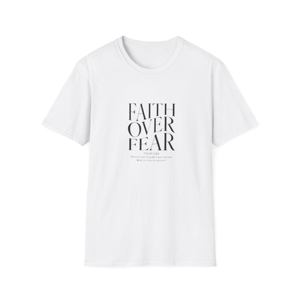 Faith Over Fear Unisex Softstyle T-Shirt | Inspirational Tee, Casual Wear, Gift for Friends, Positive Vibes, Everyday Comfort