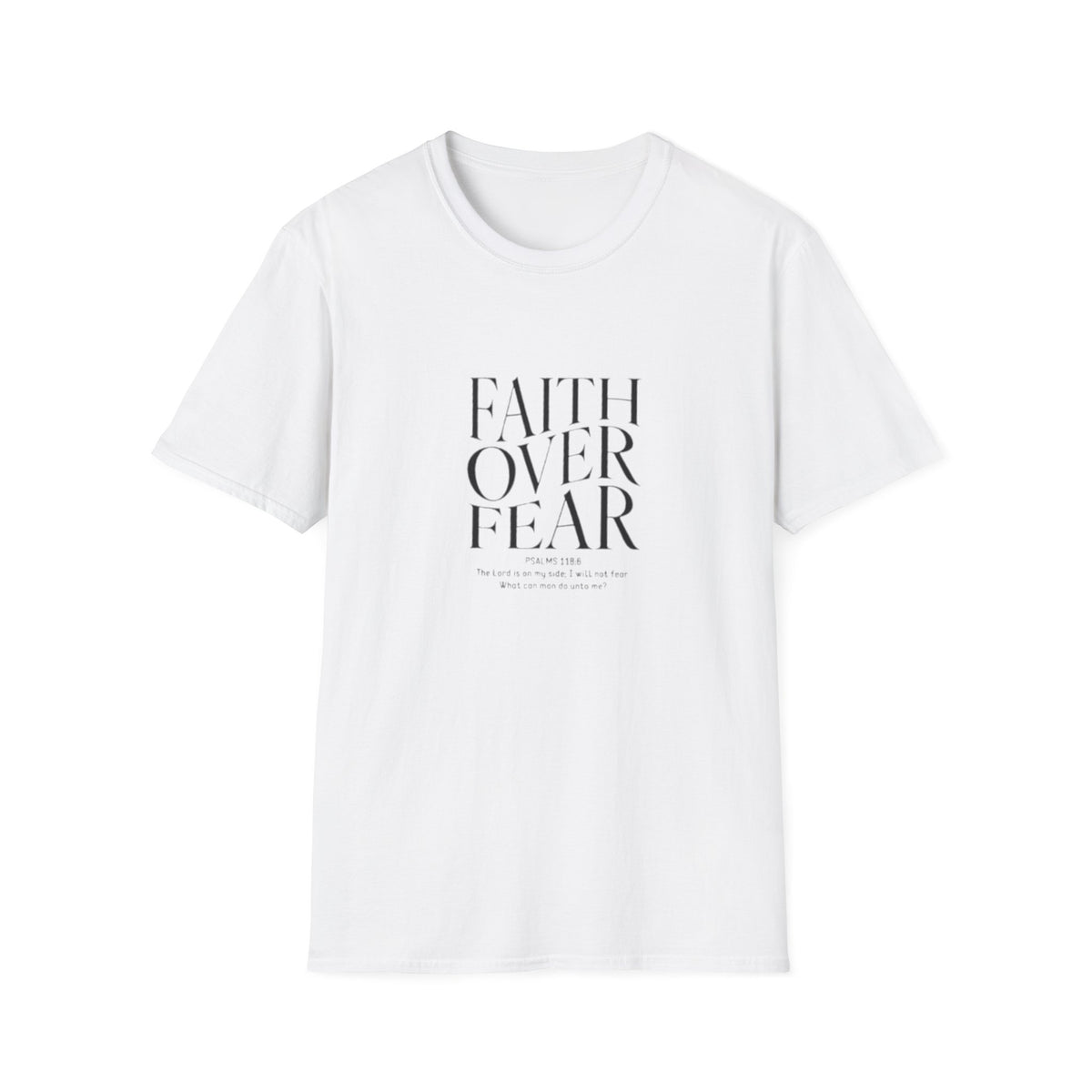Faith Over Fear Unisex Softstyle T-Shirt | Inspirational Tee, Casual Wear, Gift for Friends, Positive Vibes, Everyday Comfort