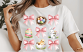 Easter Pink Bows with Bunny and Baby Chick T-Shirt