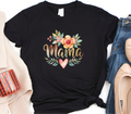 Mama Inspired Design Featuring the word “Mama with Flowers and a heart” in pastel colors