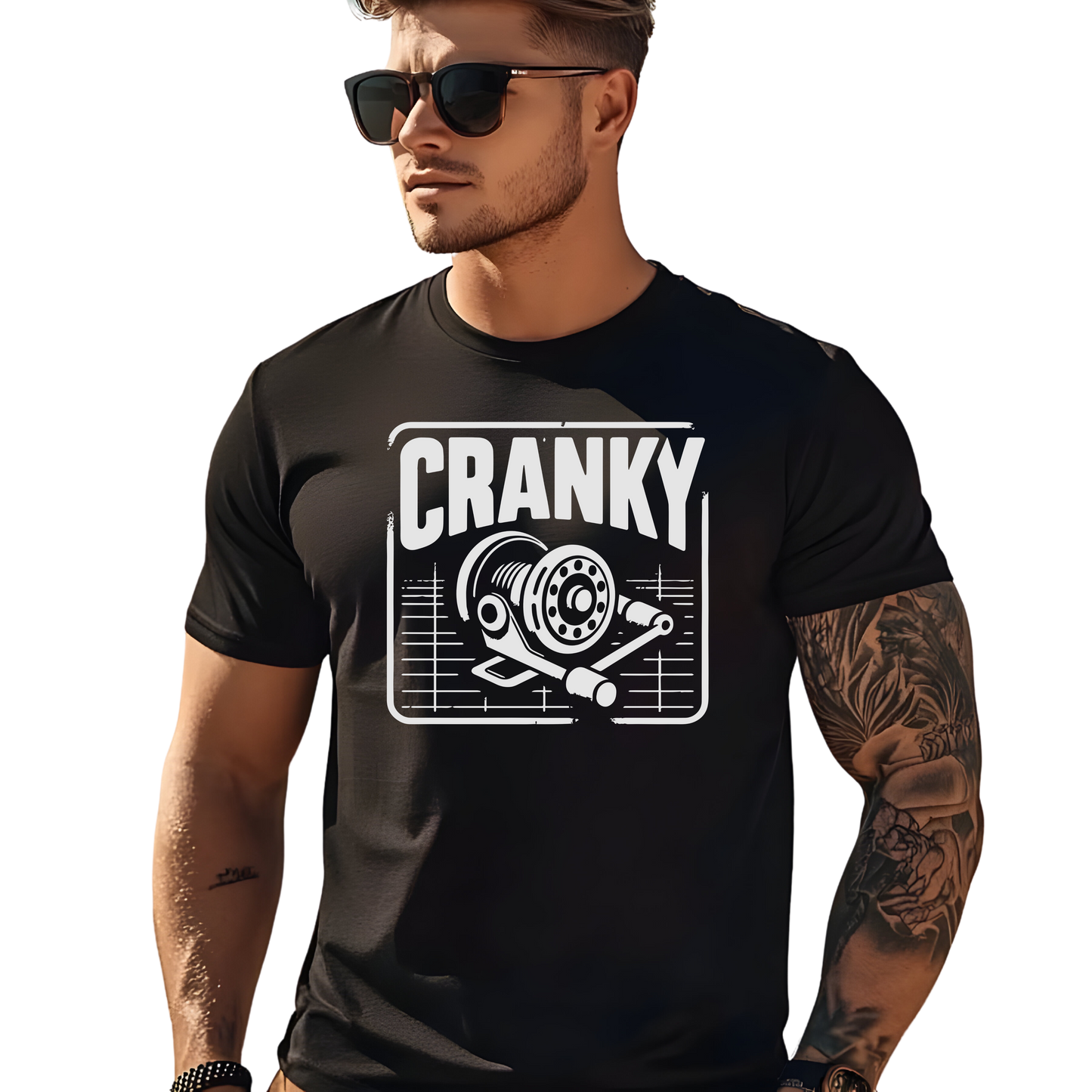 Cranky Fishing Reel Men’s T-Shirt