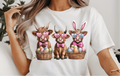 Easter Highland Cow Trio T-Shirt