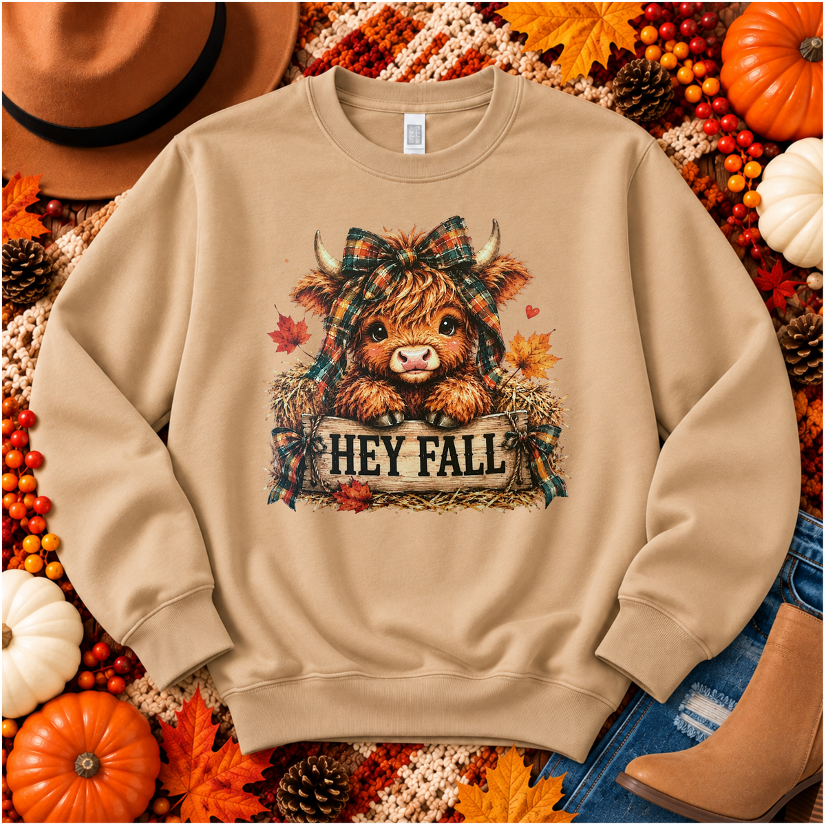 🍂 Highland Cow | Cozy Autumn Collection | Choose Your Apparel