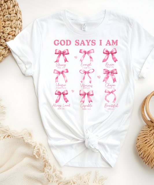 God says I am inspirational quotes T-Shirt