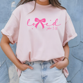 Faith Based Apparel with message “Loved and scripture John 3:16”.