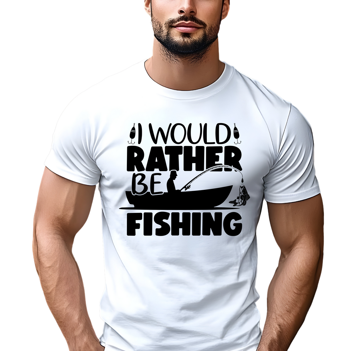 I Would Rather Be Fishing Men’s T-Shirt