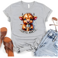 Highland Cow Coffee Addict T-Shirt