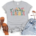 Teacher Floral T-Shirt