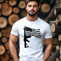 American Flag, Featuring 2nd Amendment Inspired Men’s T-Shirt