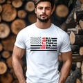 Patriotic Flag with “All Faster Than Dialing Nine One One”, Men’s 2nd Amendment Inspired T-Shirt
