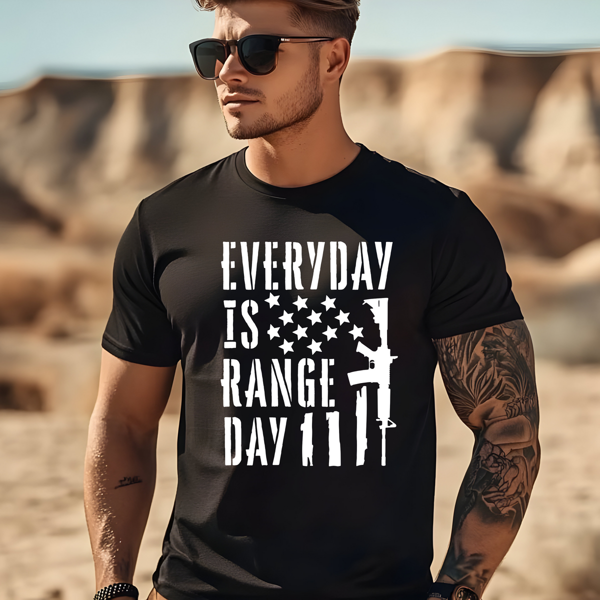 Everyday Is Range Day 2nd Amendment Inspired Men’s T-Shirt