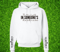 Faith Based Woman’s Hoodie, with the front message, "Be the Light In Someone's Darkness," and the empowering sleeve message, "You Were Born To Make An Impact," (Sleeve print can go on L or R sleeve.)