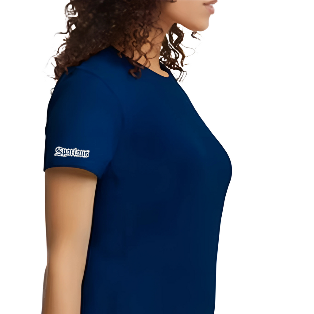 Custom Gildan Soft-Style Unisex T-Shirt Featuring (Full chest school logo and 5” right sleeve logo)