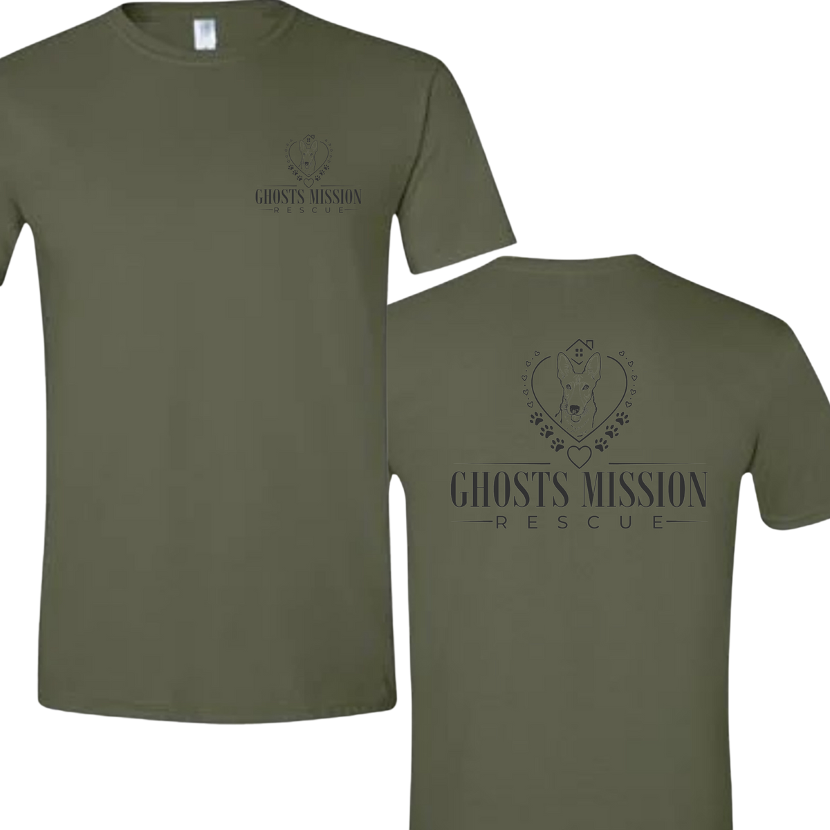 Custom Business T-Shirt featuring (Business Front Pocket Logo and Mid Back Full Logo)