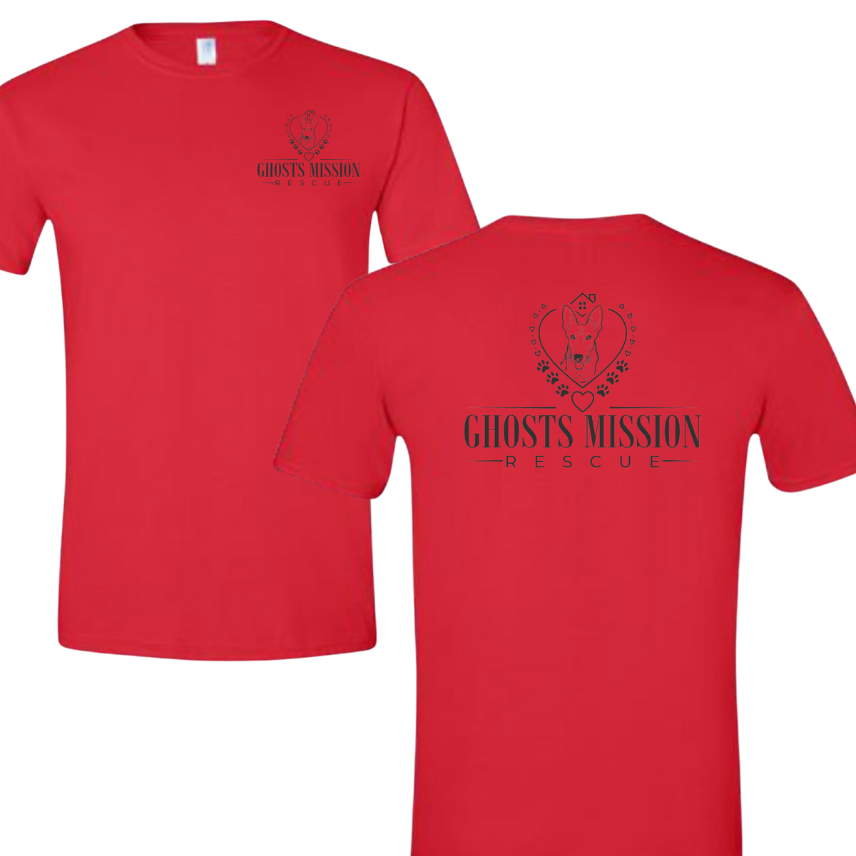 Custom Business T-Shirt featuring (Business Front Pocket Logo and Mid Back Full Logo)