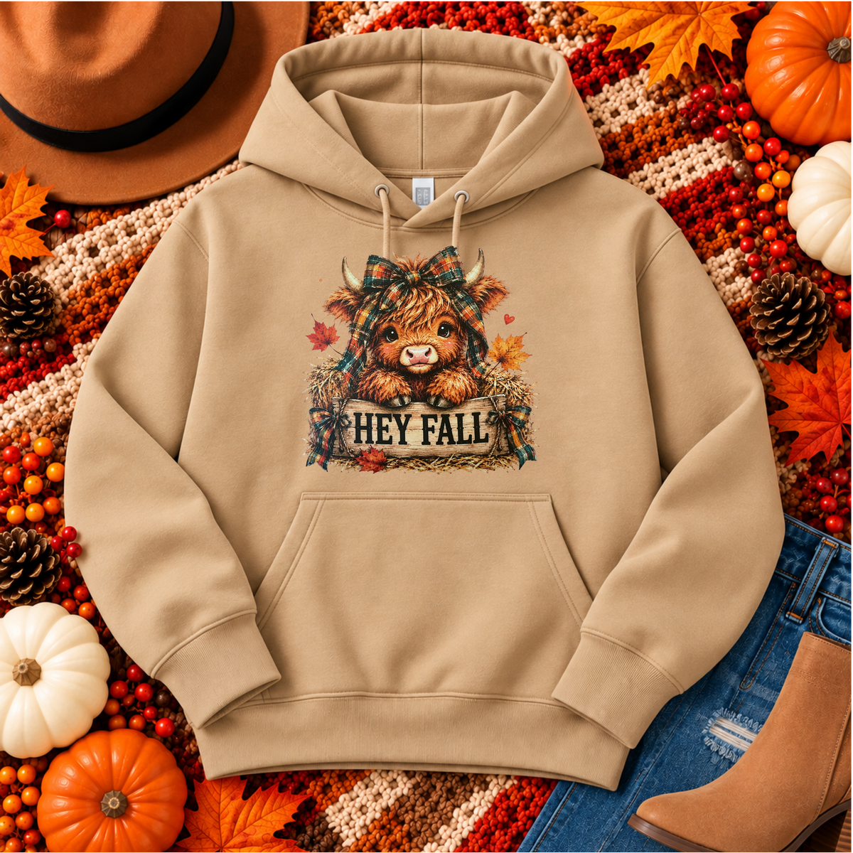 🍂 Highland Cow | Cozy Autumn Collection | Choose Your Apparel