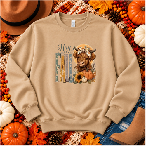 🍂 Hay Fall Highland Cow | Choose Your Apparel