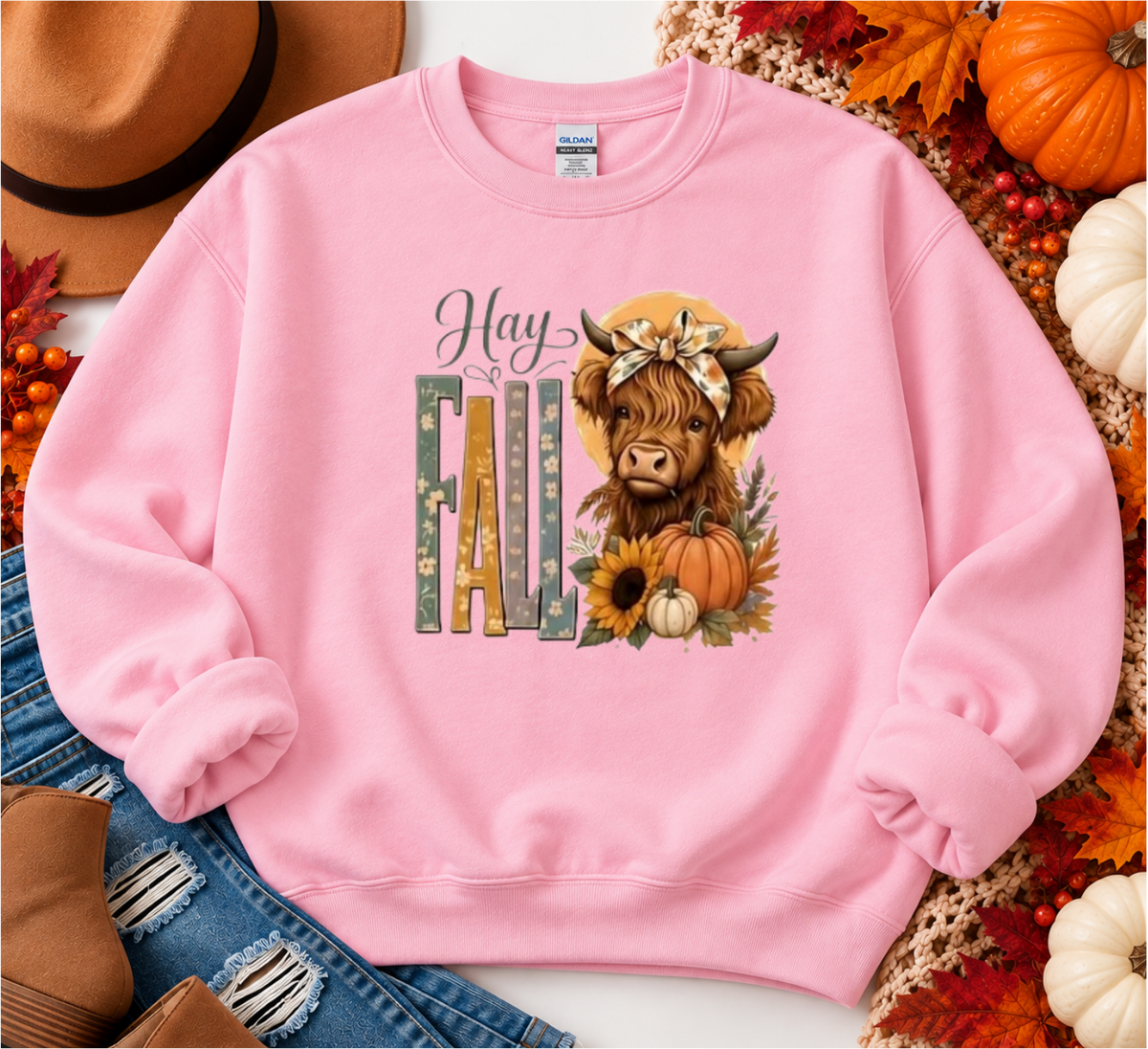 🍂 Hay Fall Highland Cow | Choose Your Apparel
