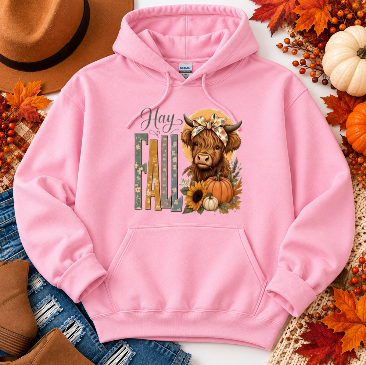 🍂 Hay Fall Highland Cow | Choose Your Apparel