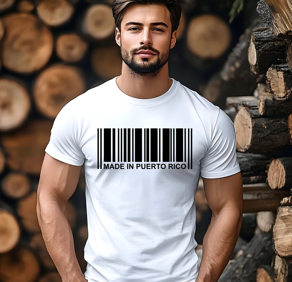 Made in Puerto Rico Barcode Men’s T-Shirt