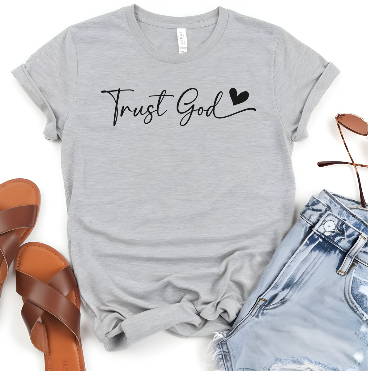 Faith Based Apparel with message “Trust God”.