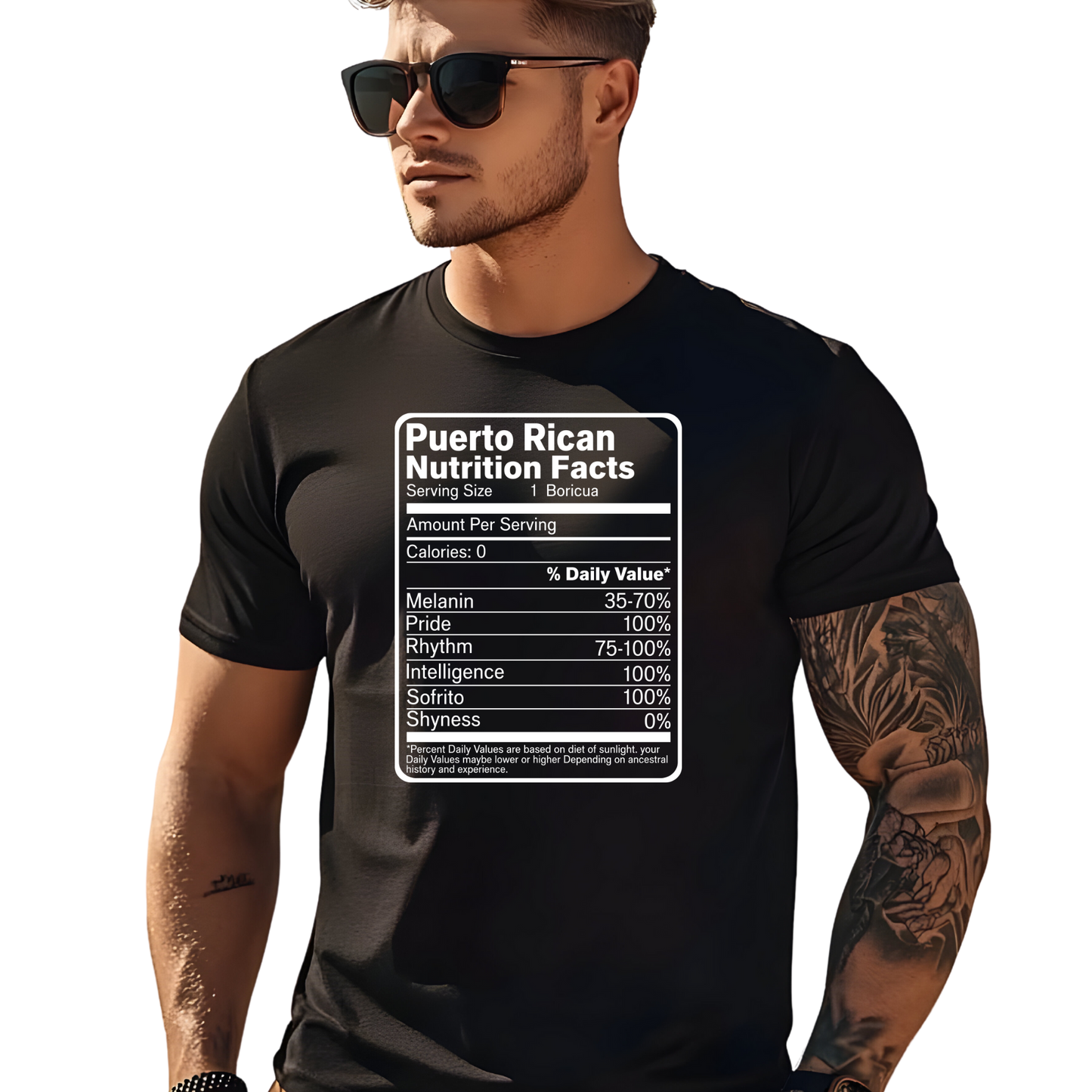 Puerto Rican Nutritional Facts Men’s T-shirt