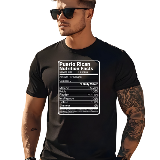 Puerto Rican Nutritional Facts Men’s T-shirt