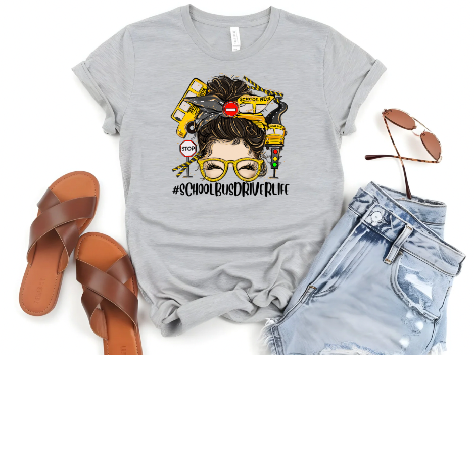 Bus Driver Life Dark Brown Hair T-Shirt